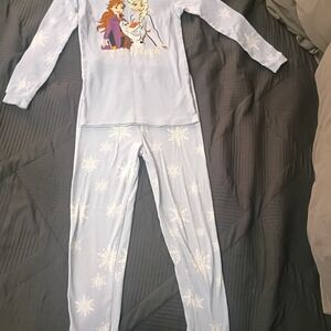 Disney Frozen Kids Pajama Set - Light Blue and White